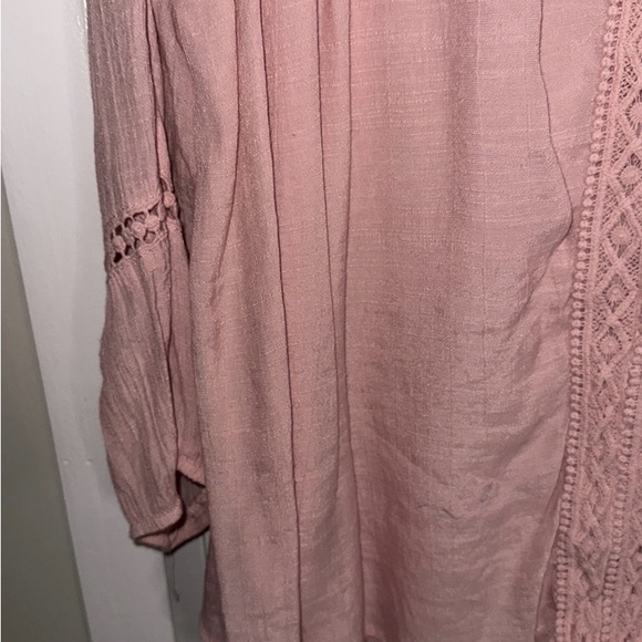 Mauve pink Style & Company lace trim blouse - Picture 2 of 7